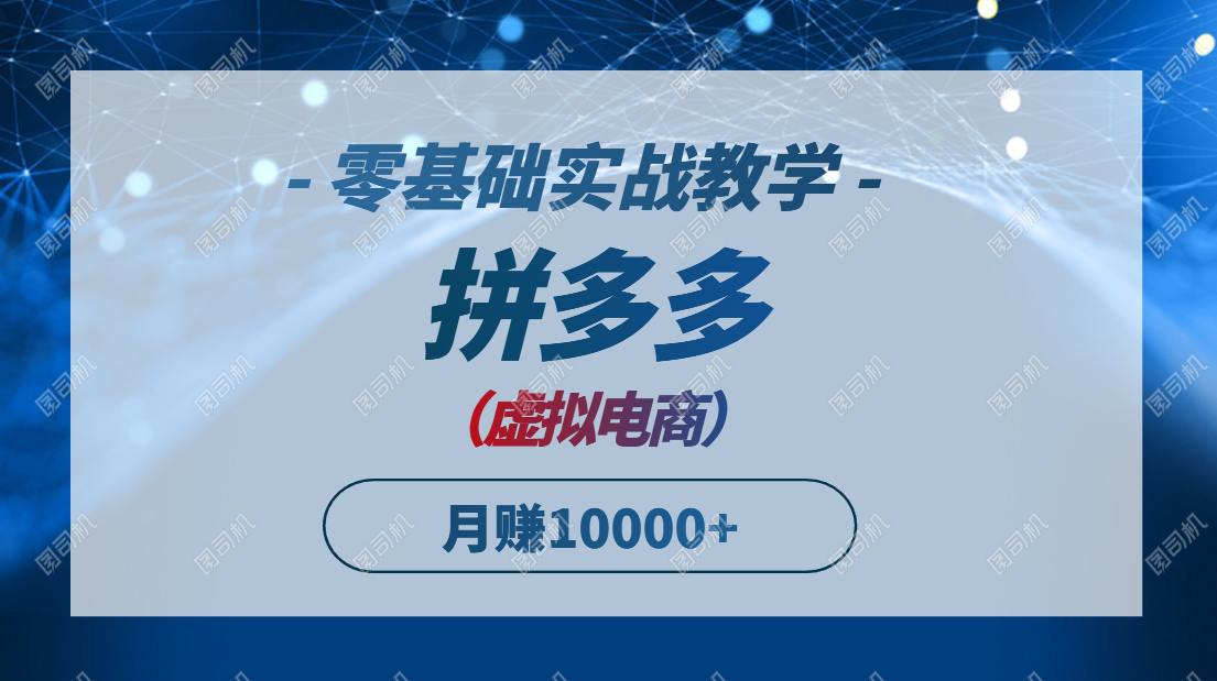 拼多多虚拟电商，零基础实战教学，快速打爆商品，新手也能月入10000+-shxbox省心宝盒