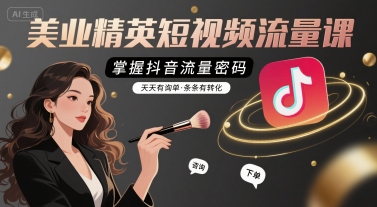美业精英短视频流量课，掌握抖音流量密码，天天有询单，条条有转化-shxbox省心宝盒