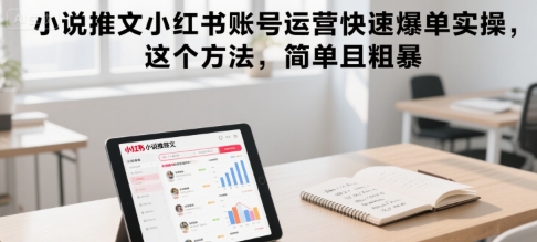 小说推文小红书账号运营快速爆单实操，这个方法，简单且粗暴-shxbox省心宝盒