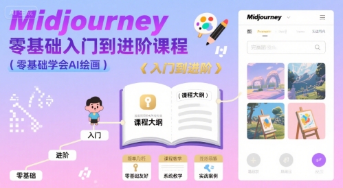 midjourney零基础入门到进阶课程，零基础学会AI绘画-shxbox省心宝盒