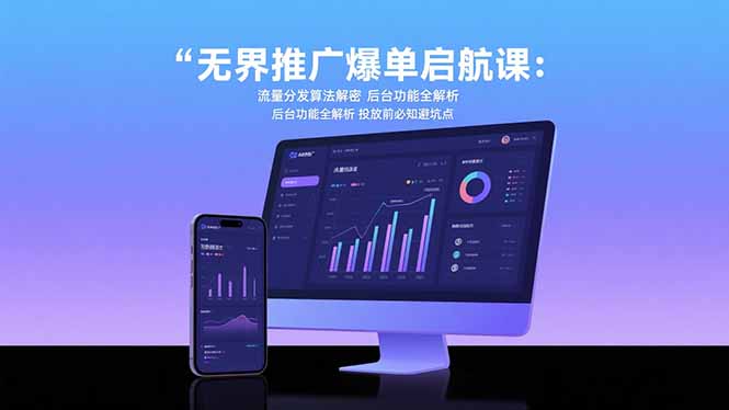 无界推广爆单启航课：流量分发算法解密 后台功能全解析 投放前必知避坑点-shxbox省心宝盒