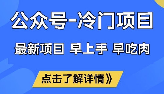 公众号冷门赛道，早上手早吃肉，单月轻松稳定变现1W【揭秘】-shxbox省心宝盒