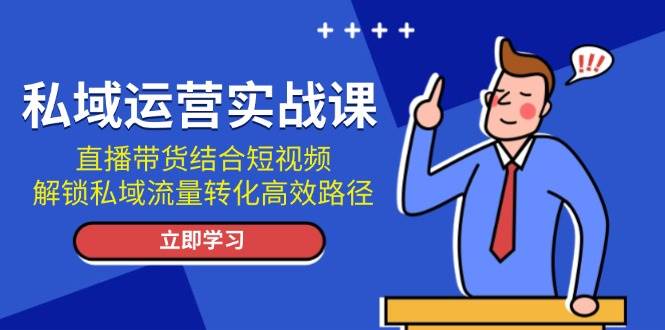 私域运营实战课：直播带货结合短视频，解锁私域流量转化高效路径-shxbox省心宝盒