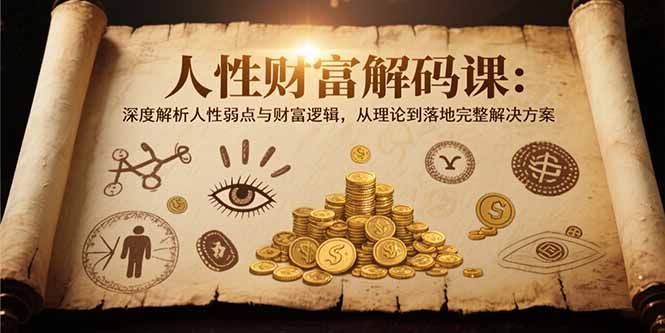 人性财富解码课6.0：深度解析人性弱点与财富逻辑，理论到落地完整解决方案-shxbox省心宝盒