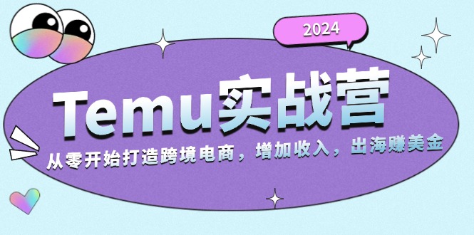 2024Temu实战营：从零开始打造跨境电商，增加收入，出海赚美金-shxbox省心宝盒