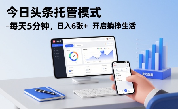 今日头条托管模式，每天5分钟，日入6张+，开启躺挣生活【揭秘】-shxbox省心宝盒