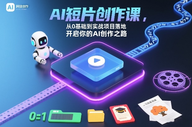 AI短片创作课，从0基础到实战项目落地，开启你的AI创作之路-shxbox省心宝盒