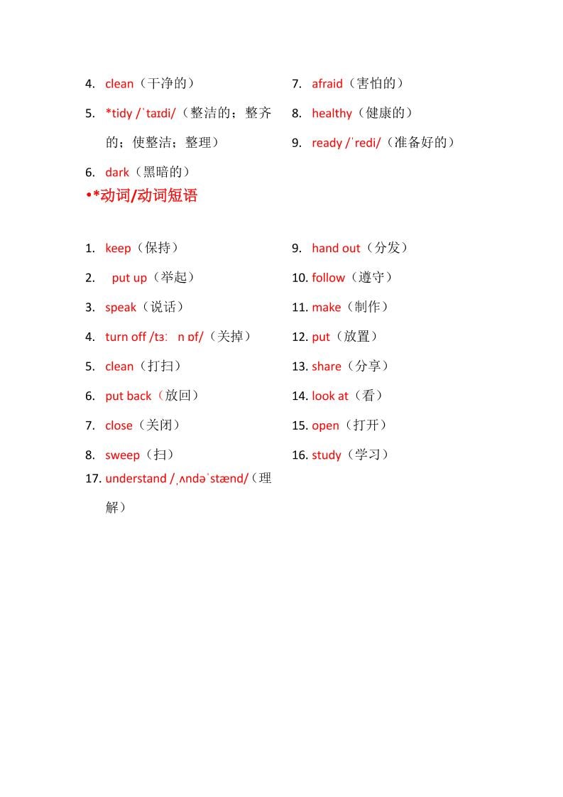 四年级下英语Unit1知识梳理+默写单《人教版PEP》-shxbox省心宝盒