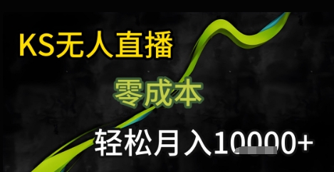KS无人直播25年最新玩法，只需一部手机，轻松月入1W+【揭秘】-shxbox省心宝盒
