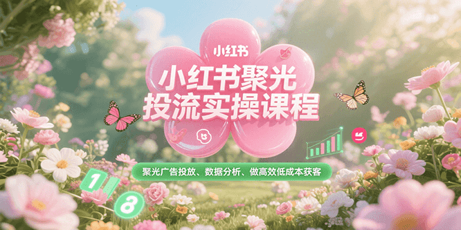 小红书聚光投流实操课程，聚光广告投放、数据分析、做高效低成本获客-shxbox省心宝盒