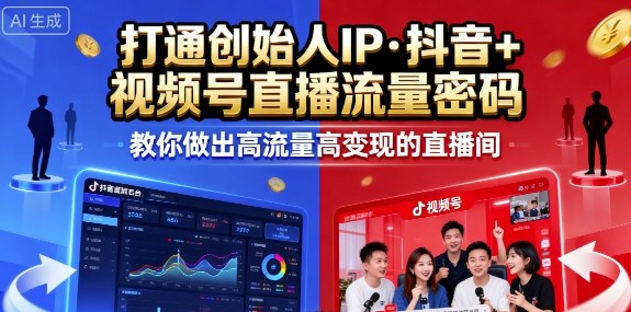 25年直播9-10两期线下课，打通创始人IP，抖音+视频号直播流量密码，教你做出高流量高变现的直播间-shxbox省心宝盒