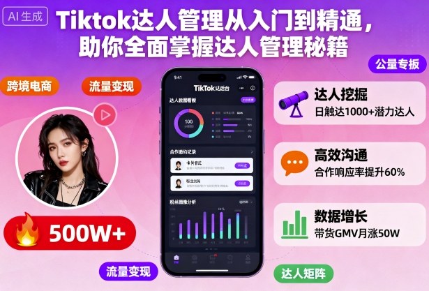 Tiktok达人管理从入门到精通，助你全面掌握达人管理秘籍-shxbox省心宝盒