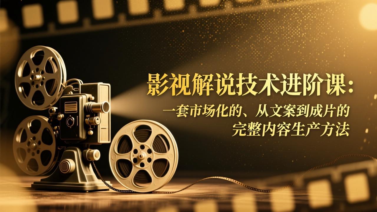 影视解说技术进阶课：一套市场化的、从文案到成片的完整内容生产方法-shxbox省心宝盒