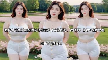 微胖女孩舞蹈AI视频制作提示词(含绘图词、视频词) 跳舞+视频教程-shxbox省心宝盒