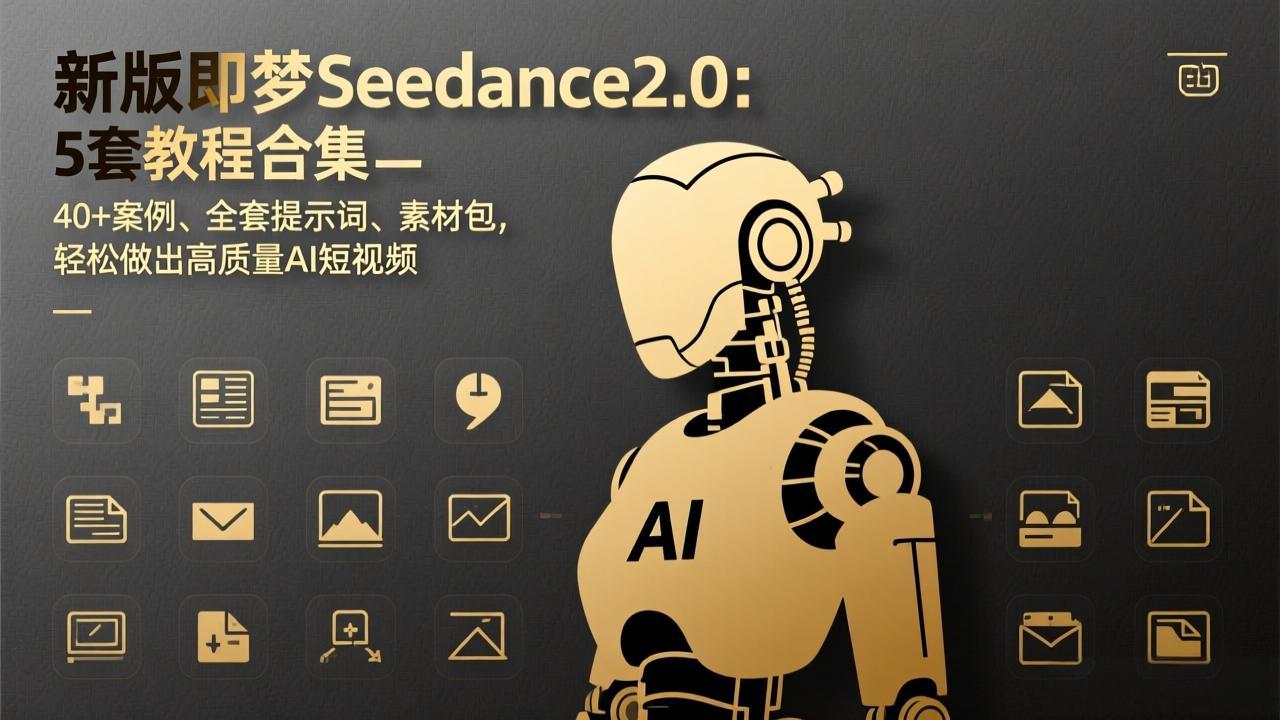 新版即梦Seedance2.0：5套教程合集，40+案例、全套提示词、素材包，轻松做出高质量AI短视频-shxbox省心宝盒