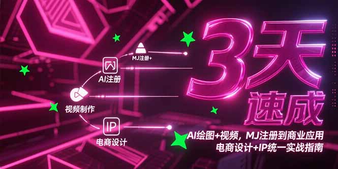 3天速成AI绘图+视频，MJ注册到商业应用，电商设计+IP统一实战指南-shxbox省心宝盒