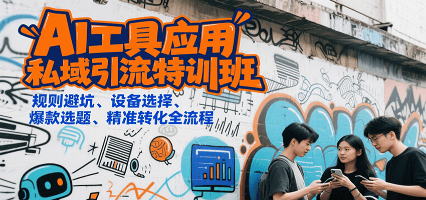AI工具应用私域引流特训班，规则避坑、设备选择、爆款选题、精准转化全流程-shxbox省心宝盒