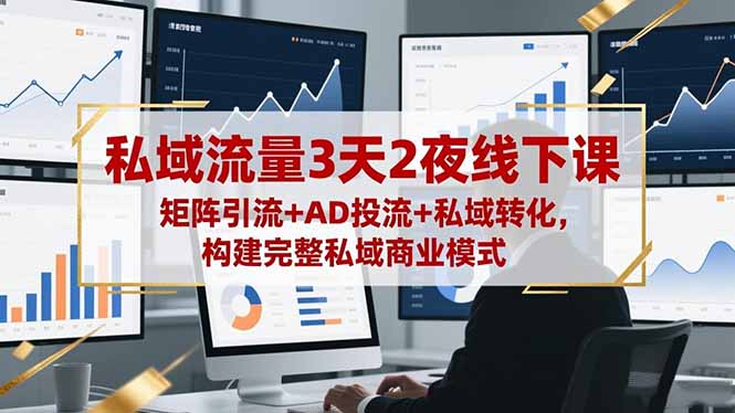 私域流量3天2夜线下课，矩阵引流+AD投流+私域转化，构建完整私域商业模式-shxbox省心宝盒