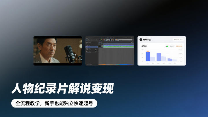 人物纪录片解说变现，全流程教学，新手也能独立快速起号-shxbox省心宝盒