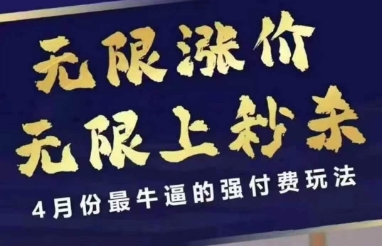4月12号拼多多线上课，无限涨价，无限上秒杀，4月份最牛逼的强付费玩法-shxbox省心宝盒