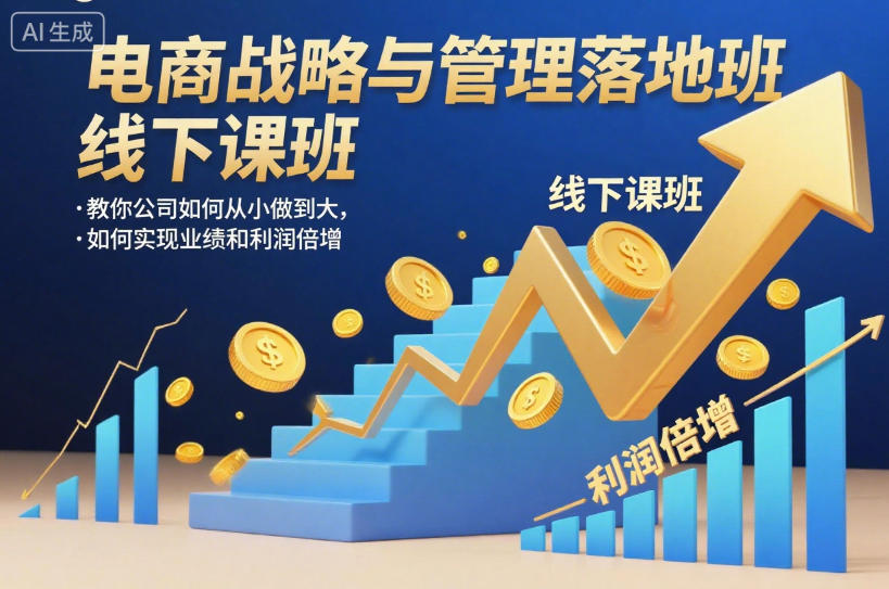 电商战略与管理落地班线下课，教你公司如何从小做到大，如何实现业绩和利润倍增【录音】-shxbox省心宝盒