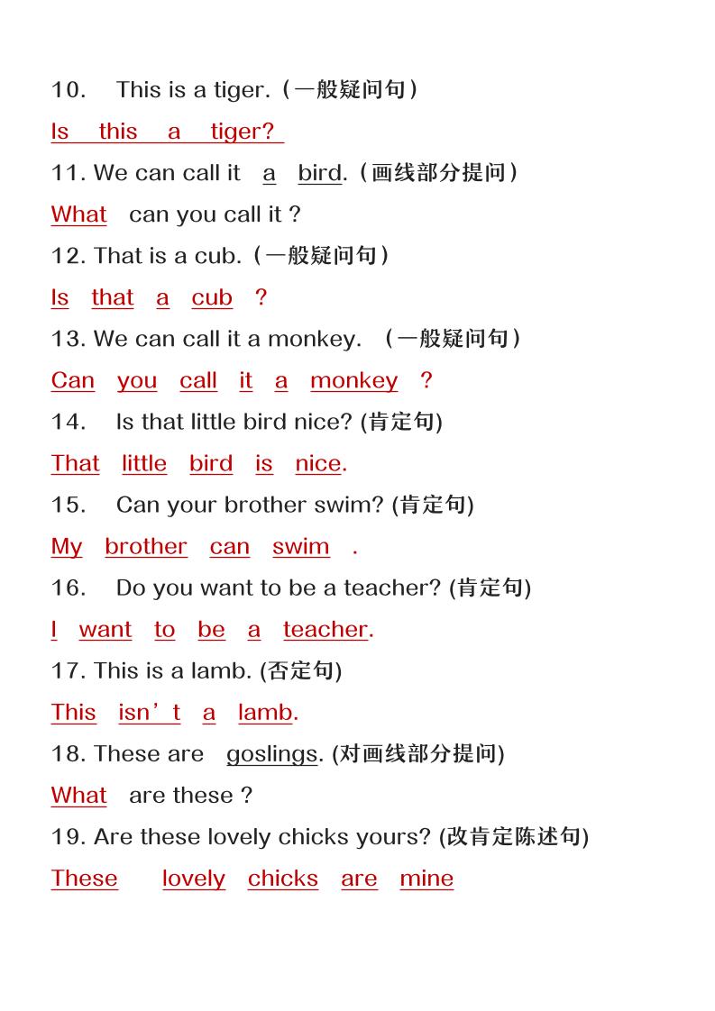 【2025秋新版】六年级上册英语期末复习句型转换巩固练习-shxbox省心宝盒