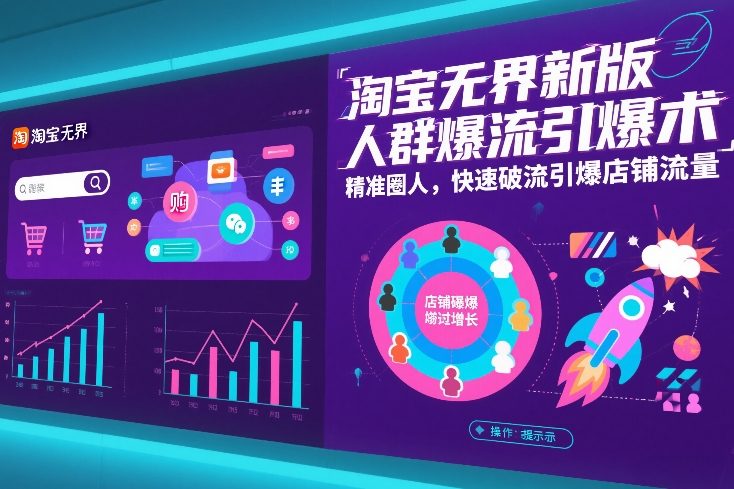 淘宝无界新版人群爆流引爆术，精准圈人，快速破流引爆店铺流量-shxbox省心宝盒