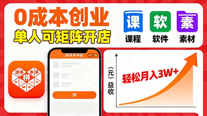 拼多多虚拟电商,0成本,单人可矩阵开店,轻松月入3W+-shxbox省心宝盒