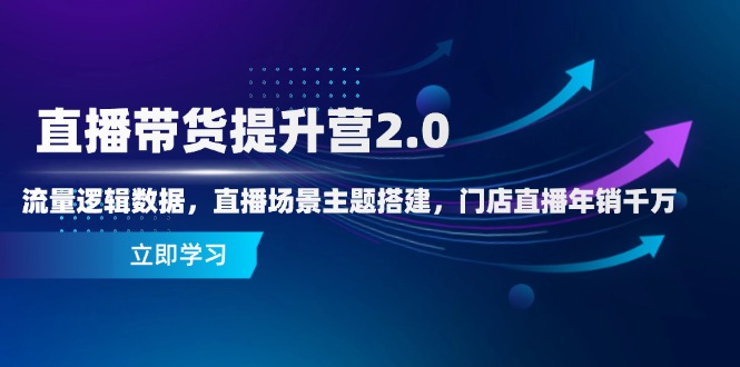 直播带货提升营2.0：流量逻辑数据，直播场景主题搭建，门店直播年销千万-shxbox省心宝盒