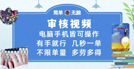 审核视频，电脑手机皆可操作，有手就行，几秒一单，不限单量，多劳多得【揭秘】-shxbox省心宝盒