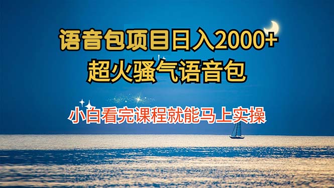语音包项目 日入2000+ 超火骚气语音包小白看完课程就能马上实操-shxbox省心宝盒