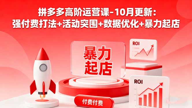 拼多多高阶运营课-10月更新：强付费打法+活动突围+数据优化+暴力起店-shxbox省心宝盒