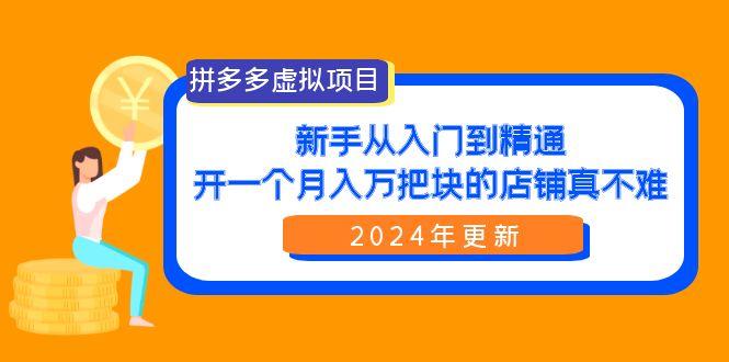 (9744期)拼多多虚拟项目：入门到精通，开一个月入万把块的店铺 真不难(24年更新)-shxbox省心宝盒