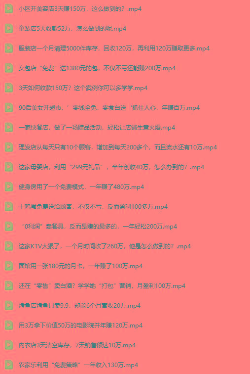 (9607期)真实有效391套商业模式，年入几十到几百万案例解析(电子书+视频+图文)-shxbox省心宝盒