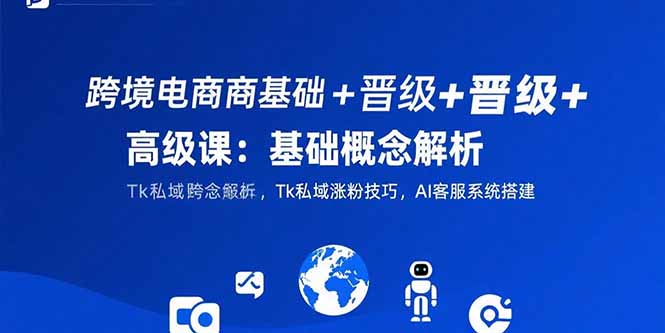 跨境电商基础+晋级+高级课：基础概念解析,Tk私域涨粉技巧,AI客服系统搭建-shxbox省心宝盒