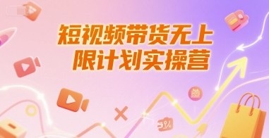 短视频带货无上限计划实操营,新人短视频带货工具流养号破播文案运营篇课程-shxbox省心宝盒