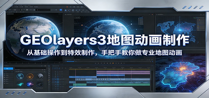 GEOlayers3地图动画制作：从基础操作到特效制作，手把手教你做专业地图动画-shxbox省心宝盒