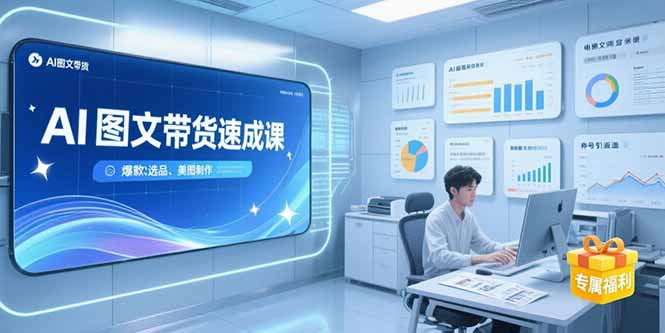 AI图文带货速成课，养号引流秘籍，爆款选品策略，美图制作全流程-shxbox省心宝盒