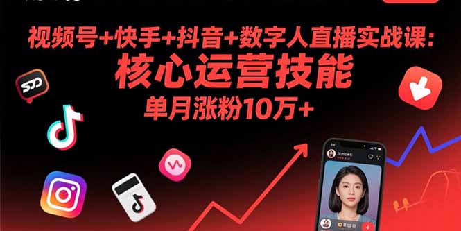 视频号+快手+抖音+数字人直播实战课(9月-shxbox省心宝盒