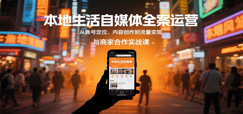 本地生活自媒体全案运营，从账号定位、内容创作到流量变现与商家合作实战课-shxbox省心宝盒