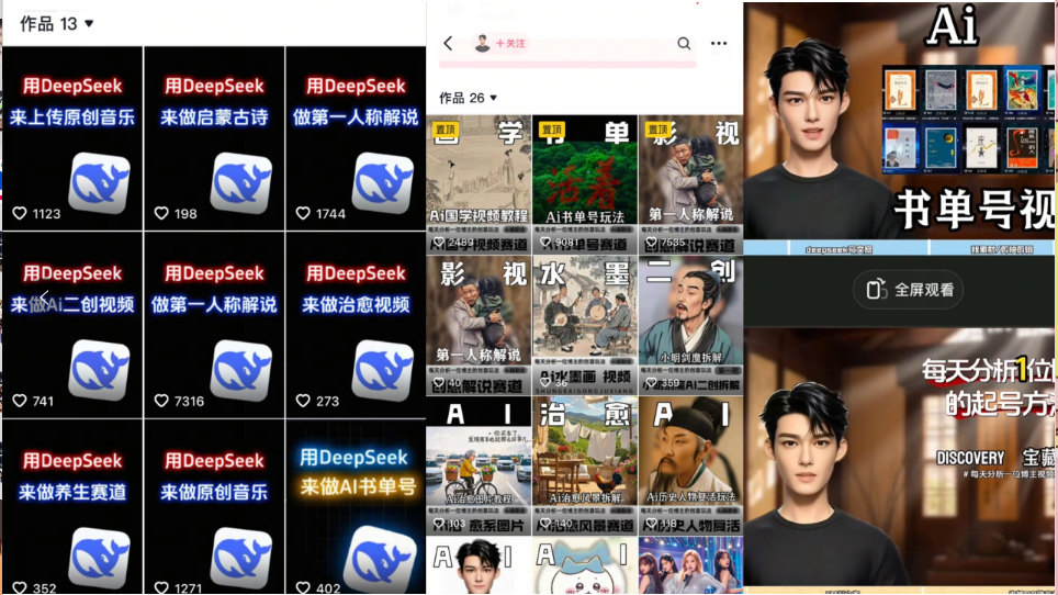Deep seek项目拆解+卡通数字人25年4月新玩法日引200+创业粉十分钟一条...-shxbox省心宝盒