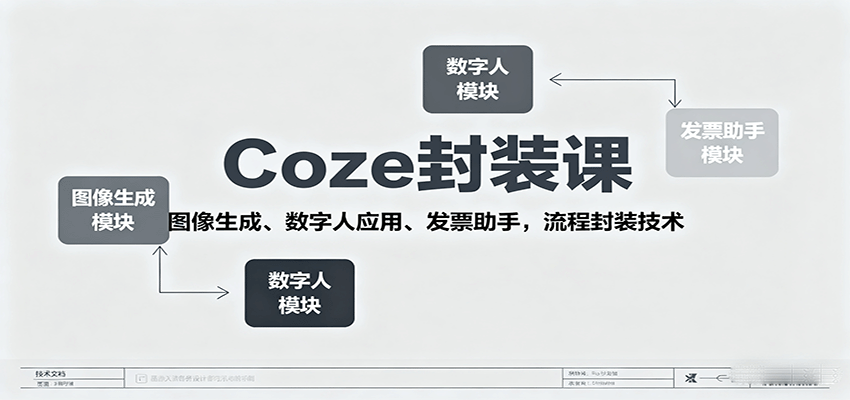 Coze封装课，图像生成、数字人应用、发票助手，流程封装技术-shxbox省心宝盒
