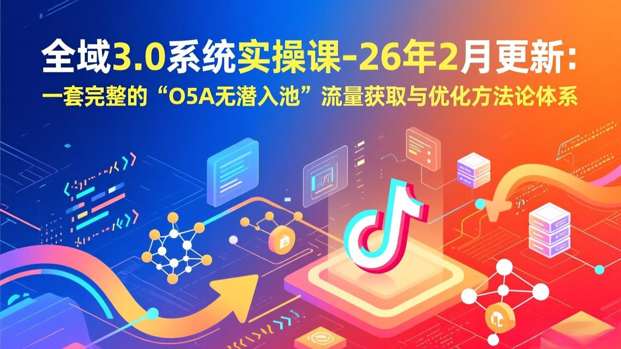 全域3.0系统实操课-26年2月更新：一套完整的“O5A无潜入池”流量获取与优化方法论体系-shxbox省心宝盒