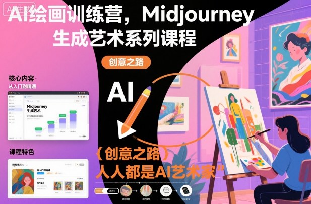 AI绘画训练营，Midjourney生成艺术系列课程，人人都是AI艺术家-shxbox省心宝盒