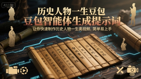 历史人物一生豆包智能体生成提示词，让你快速制作历史人物一生类视频，简单易上手-shxbox省心宝盒