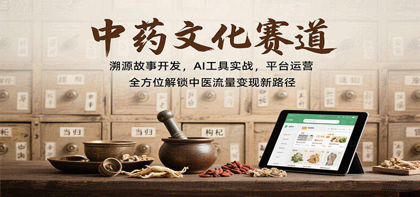 图片[1]-中药文化赛道：溯源故事开发，AI工具实战，平台运营，全方位解锁中医流量变现新路径-shxbox省心宝盒