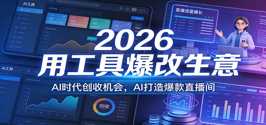 2026用工具爆改生意，AI时代创收机会，AI打造爆款直播间-shxbox省心宝盒