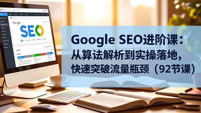 Google SEO进阶课：从算法解析到实操落地，快速突破流量瓶颈(92节课-shxbox省心宝盒