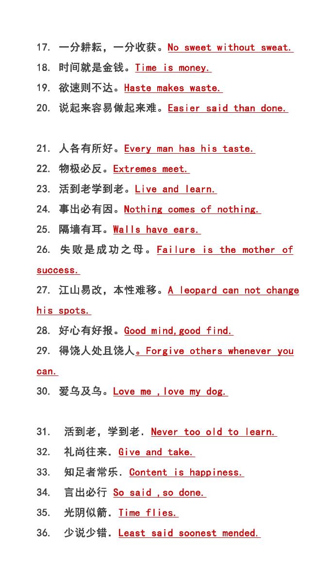 【2025秋新版】六年级上册英语常用谚语汇总写作必备-shxbox省心宝盒