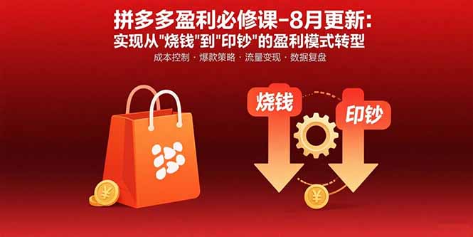 拼多多盈利必修课-8月更新：突破运营瓶颈 实现从烧钱到印钞的盈利模式转型-shxbox省心宝盒